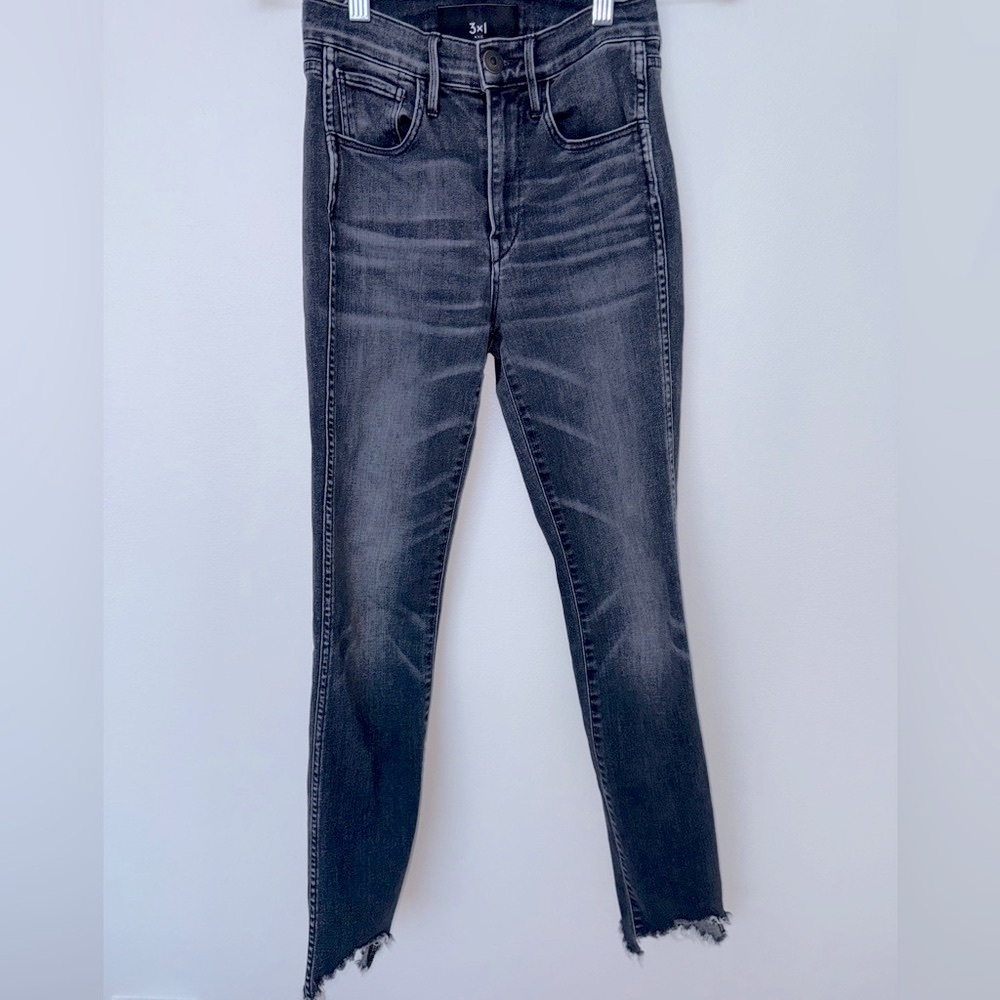 3x1 Dark Gray Women's Skinny Jeans | Size: 24 - Picture 4 of 7
